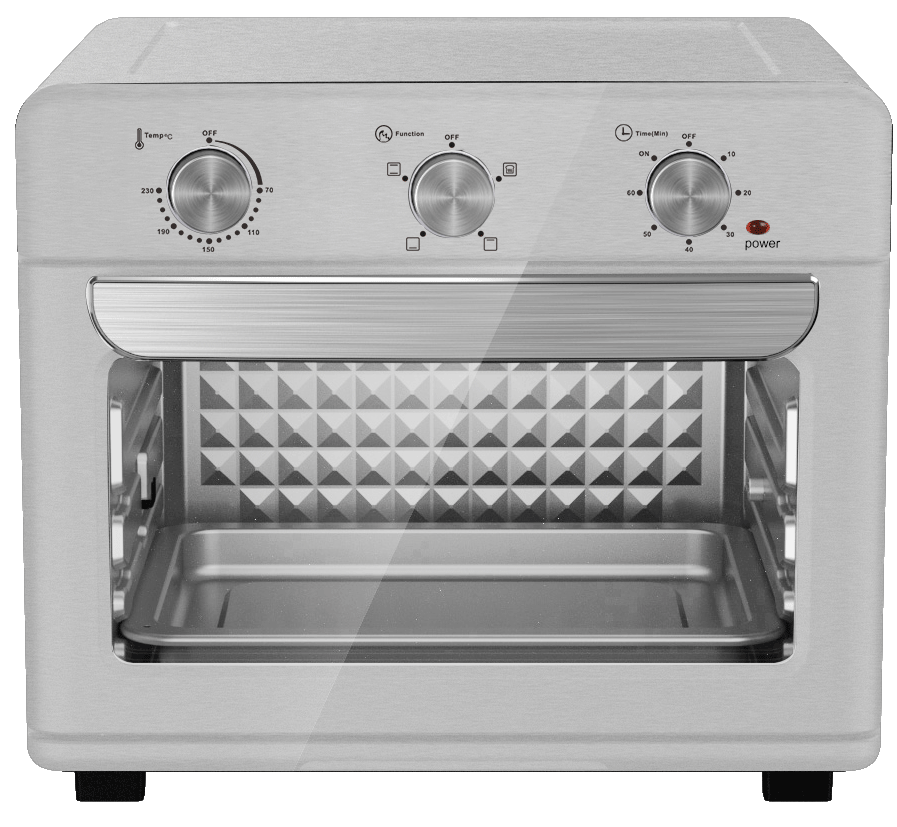 الفولاذ المقاوم للصدأ مقبض التحكم 25L مقلاة الهواء المنزلية المطبخ الحراري محمصة فرن صانع الكهربائية 